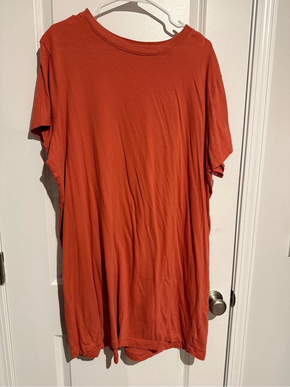 Time and Tru Orange Short Sleeve Mini Dress